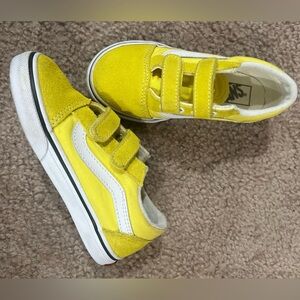 Little Kids Yellow/White LowTop Vans Size 10